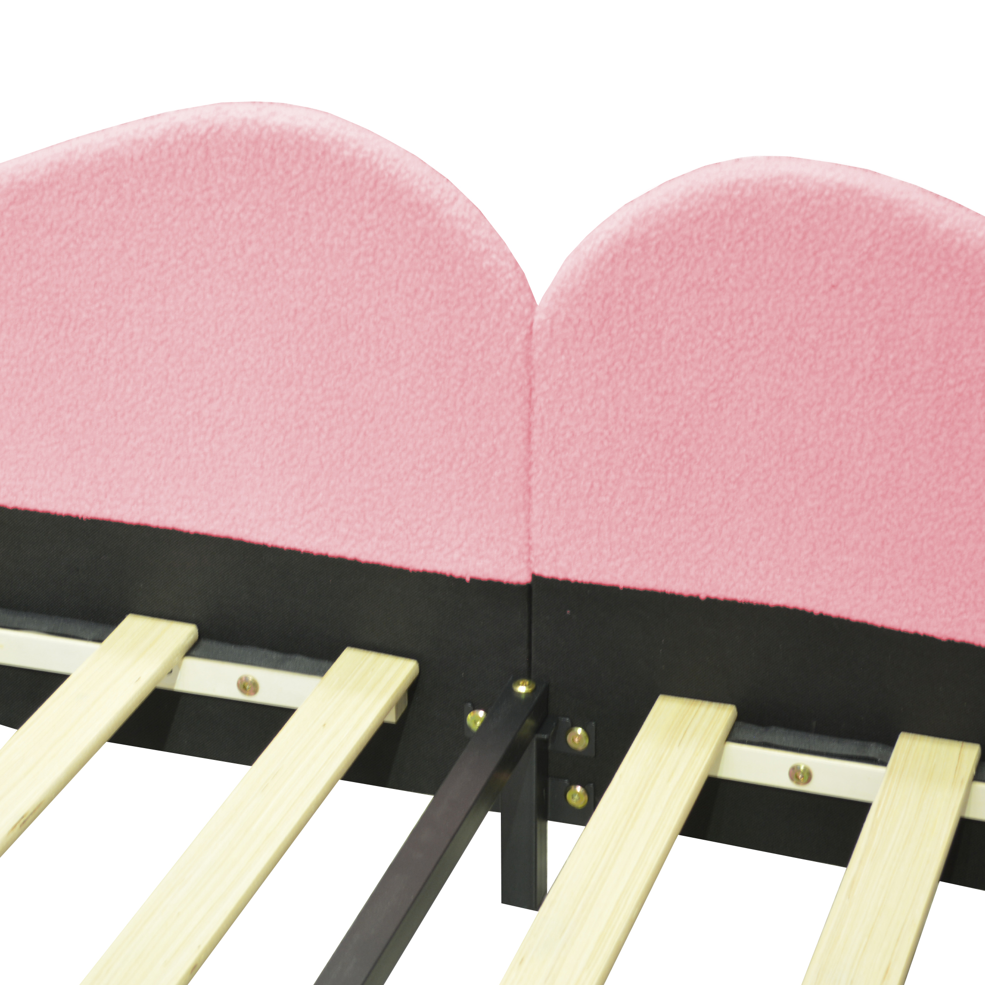 Verhoiltu lastensänky 90x200cm, vaaleanpunainen