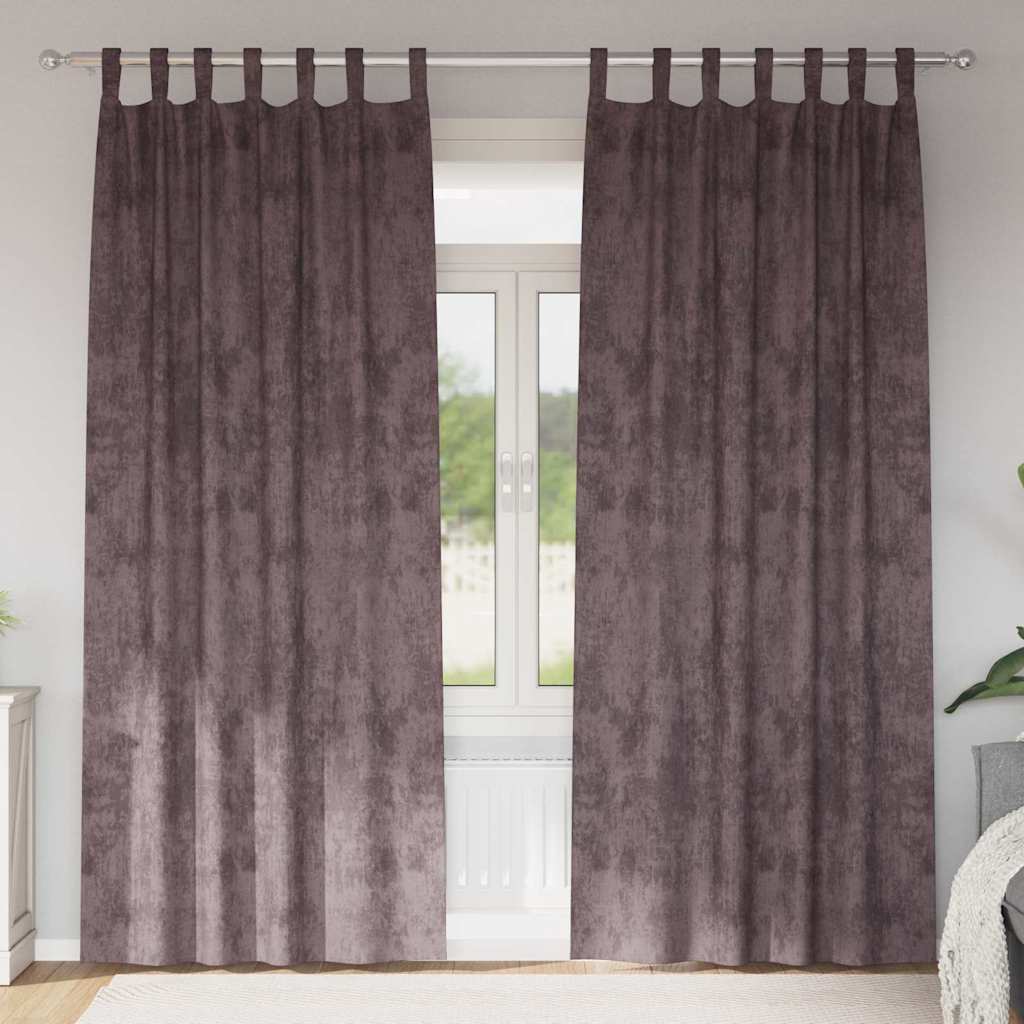vidaXL Samettiverhot Ruskea 260 x 140 cm
