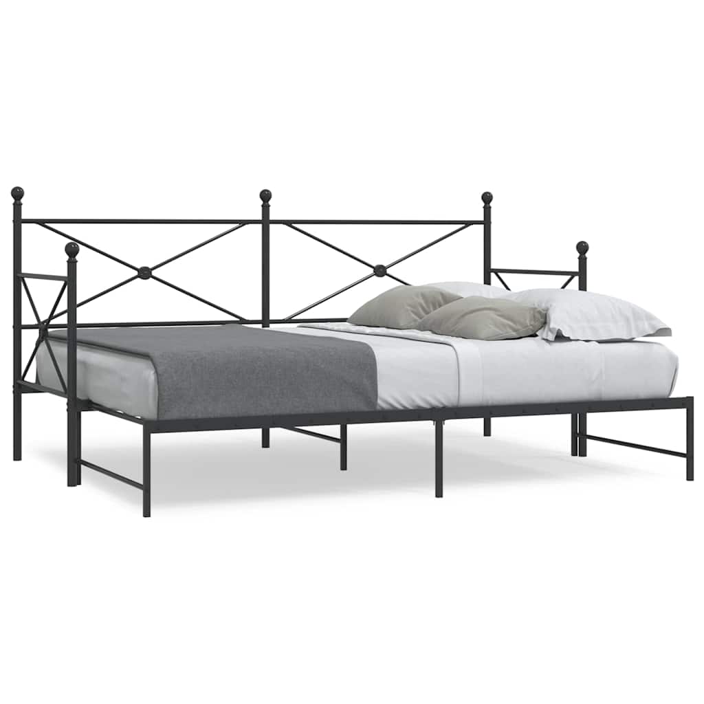 vidaXL-sohvasänky Musta 75x190 cm Teräs